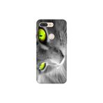 Senada General Mobile Gm 9 Pro İle Uyumlu Kılıf 0.4Mm Lazer Kesim Silikon Kapak Sarı Göz Kedi