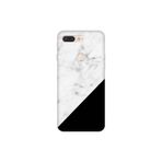Senada General Mobile Gm 9 Pro İle Uyumlu Kılıf 0.4Mm Lazer Kesim Silikon Kapak Siyah Beyaz Mermer
