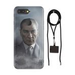 Senada General Mobile Gm 9 Pro İle Uyumlu Kılıf Atatürk 1938 Desenli Silikon İpli Boyun Askı Aparatı