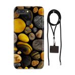 Senada General Mobile Gm 9 Pro İle Uyumlu Kılıf Renkli Taşlar Desenli Silikon İpli Boyun Askı Aparatı