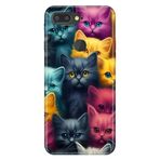 Senada General Mobile GM 9 Pro ile Uyumlu Kılıf Resimli Desenli Silikon Kedicikler
