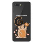 Senada General Mobile GM 9 Pro ile Uyumlu Kılıf Resimli Desenli Silikon Kedili G Harfi