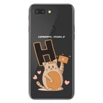 Senada General Mobile GM 9 Pro ile Uyumlu Kılıf Resimli Desenli Silikon Kedili H Harfi
