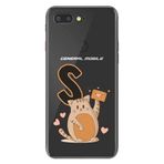 Senada General Mobile GM 9 Pro ile Uyumlu Kılıf Resimli Desenli Silikon Kedili S Harfi