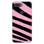 Senada General Mobile GM 9 Pro ile Uyumlu Kılıf Resimli Desenli Silikon Pembe Siyah