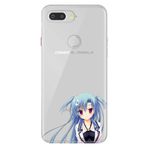 Senada General Mobile Gm 9 Pro İle Uyumlu Kılıf Silikon Desenli Tam Koruma Resimli Mavi Anime Kız