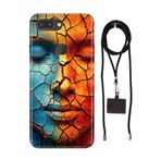 Senada General Mobile Gm 9 Pro İle Uyumlu Kılıf Toprak Desenli Silikon İpli Boyun Askı Aparatı