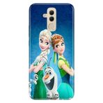Senada Huawei Mate 20 Lite ile Uyumlu Kılıf Resimli Desenli Silikon ElsaAnnaOlaf