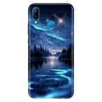Senada Huawei P20 Lite ile Uyumlu Kılıf Resimli Desenli Silikon Gece Yarısı