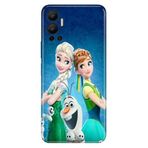 Senada Infinix Hot 12 ile Uyumlu Kılıf Resimli Desenli Silikon ElsaAnnaOlaf
