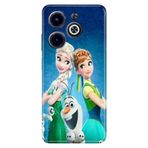 Senada Infinix Hot 40 Pro ile Uyumlu Kılıf Resimli Desenli Silikon ElsaAnnaOlaf