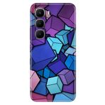 Senada İnfinix Hot 60 X6726 ile Uyumlu Kılıf Dekoratif Silikon Baskılı Kapak 4D Küpler