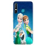 Senada Infinix Hot 8 ile Uyumlu Kılıf Resimli Desenli Silikon ElsaAnnaOlaf