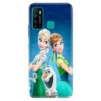 Senada Infinix Hot 9 ile Uyumlu Kılıf Resimli Desenli Silikon ElsaAnnaOlaf