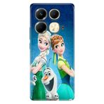 Senada Infinix Note 40 4G ile Uyumlu Kılıf Resimli Desenli Silikon ElsaAnnaOlaf