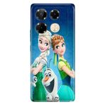 Senada İnfinix Note 40 Pro 5G ile Uyumlu Kılıf INFINIX Tema Trendy Silikon Baskılı ElsaAnnaOlaf