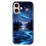 Senada iPhone 16 ile Uyumlu Kılıf Desenli Baskılı Silikon Gece Yarısı