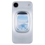 Senada iPhone 17 Air Kamera Korumalı ile Uyumlu Kılıf Dekoratif Silikon Baskılı Kapak Uçak Pencere