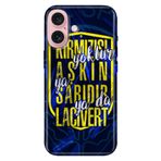 Senada iPhone 17 Camera Productor ile Uyumlu Kılıf Art Silikon Baskılı TPU Aşkın Rengi Sarı Lacivert