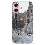 Senada iPhone 17 Camera Productor ile Uyumlu Kılıf Art Silikon Baskılı TPU Winter New York