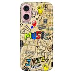 Senada iPhone 17 Camera Productor ile Uyumlu Kılıf Dekoratif Silikon Baskılı Kapak 80's Music
