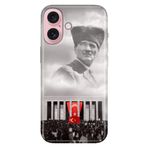 Senada iPhone 17 Camera Productor ile Uyumlu Kılıf Dekoratif Silikon Baskılı Kapak Gazi Mustafa