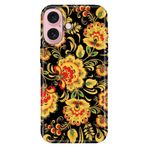 Senada iPhone 17 Camera Productor ile Uyumlu Kılıf Dekoratif Silikon Baskılı Kapak Khokhloma