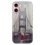 Senada iPhone 17 Camera Productor ile Uyumlu Kılıf Dekoratif Silikon Baskılı Kapak Kırmızılı Kadın