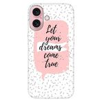 Senada iPhone 17 Camera Productor ile Uyumlu Kılıf Dekoratif Silikon Baskılı Kapak Let Dream Love