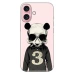 Senada iPhone 17 Camera Productor ile Uyumlu Kılıf Desenli Silikon Baskılı Kapak Skull Panda