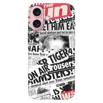 Senada iPhone 17 Camera Productor ile Uyumlu Kılıf Renkli Silikon Baskılı TPU Gazete News