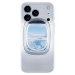 Senada iPhone 17 Pro Max 6.91 inch ile Uyumlu Kılıf Dekoratif Silikon Baskılı Kapak Uçak Pencere