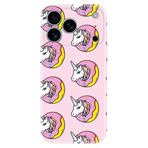 Senada iPhone 17 Pro Max 6.91 inch ile Uyumlu Kılıf Dekoratif Silikon Baskılı Kapak Unicorn Donut