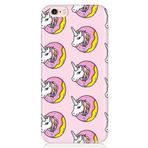 Senada İphone 6 6S İle Uyumlu Kılıf Desenli Baskılı Silikon Unicorn Donut