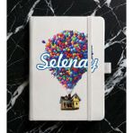 Senada Kişiye Özel Isim Yazılı Tarihsiz 224 Sayfa Not Defteri Baskılı Desenli 13X21 cm Beyaz Çizim No 17 - 1 Adet - 102-Beyaz
