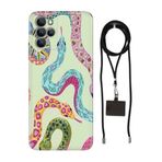 Senada Omix X700 ile Uyumlu Kılıf Snakes Silikon İpli Boyun Askı Aparatı
