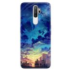 Senada Oppo A5 A9 2020 İle Uyumlu Kılıf Silikon Desenli Tam Koruma Resimli Kapak Cloud City