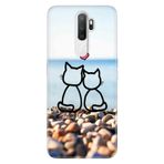 Senada Oppo A5 A9 2020 İle Uyumlu Kılıf Silikon Desenli Tam Koruma Resimli Kapak Kedilerin Aşkı