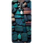 Senada Oppo A5 - A9 2020 Kılıf Desenli Baskılı Tpu Rubber Kapak Dekor Taşlar - 001-Renkli