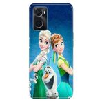 Senada Oppo A76 ile Uyumlu Kılıf Resimli Desenli Silikon ElsaAnnaOlaf