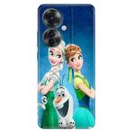 Senada Oppo Reno 11F ile Uyumlu Kılıf Resimli Desenli Silikon ElsaAnnaOlaf