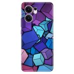 Senada Oppo Reno 13F 5G İle Uyumlu Kılıf Dekoratif Silikon Baskılı Kapak 4D Küpler