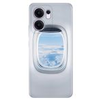 Senada Oppo Reno 13F 5G İle Uyumlu Kılıf Dekoratif Silikon Baskılı Kapak Uçak Pencere