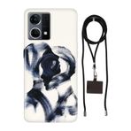 Senada Oppo Reno 7 4G ile Uyumlu Kılıf Lover Silikon İpli Boyun Askı Aparatı