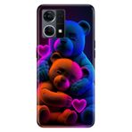 Senada Oppo Reno 7 4G ile Uyumlu Kılıf Resimli Desenli Silikon Bear Love