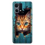 Senada Oppo Reno 7 4G ile Uyumlu Kılıf Resimli Desenli Silikon Cat