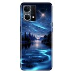 Senada Oppo Reno 7 4G ile Uyumlu Kılıf Resimli Desenli Silikon Gece Yarısı