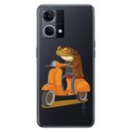 Senada Oppo Reno 7 4G ile Uyumlu Kılıf Resimli Desenli Silikon Gezgin Kurbağa