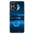 Senada Oppo Reno 7 4G İle Uyumlu Kılıf Silikon Desenli Tam Koruma Resimli Kapak Dolunay Deniz