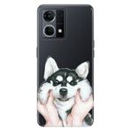 Senada Oppo Reno 7 4G İle Uyumlu Kılıf Silikon Desenli Tam Koruma Resimli Kapak Dostum Husky